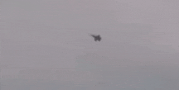 △伊朗方面公布的伊朗军方25日击中美军F-18战斗机画面